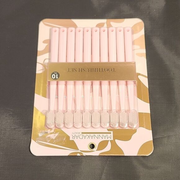 BRAND NEW MANNAKADAR  PINK TOO TOOTHBRUSH BRUSH SETS - Picture 6 of 9